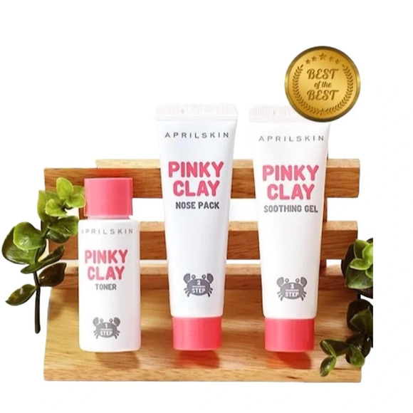 APRIL SKIN Pinky Clay Nose Pack 3  Step Kit - Picture 4 of 4